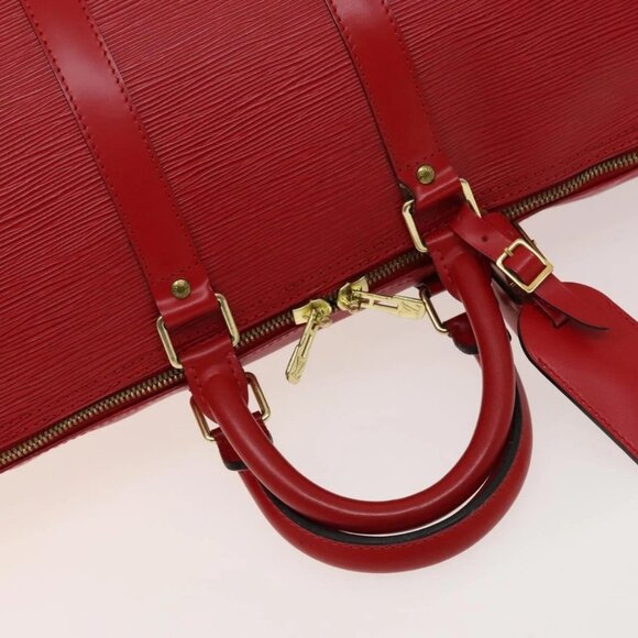 LOUIS VUITTON Epi Keepall 45 Boston Bag Red - Picture 7 of 16